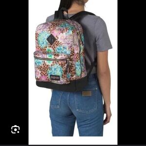 Jansport Multicolor Floral Leopard Backpack
